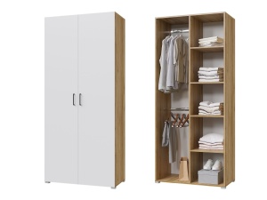 Шкаф 900 Лайт (Крафт золото/белый)