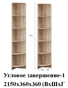 Прихожая Денвер угловое завершение-1 дуб сонома
