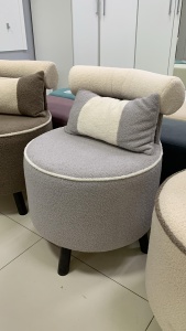 Кресло крутящееся букле серый