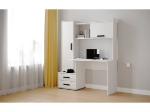 Стол компьютерный Квартет-9 (белый)