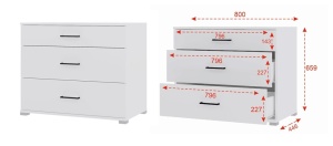 Спальня Victor Комод 800х659х446 (белый)