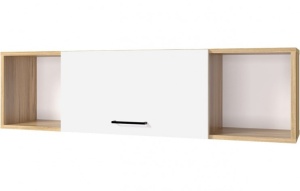 Спальня Лайт полка 1200 (дуб золотой)+фасад33ФЛА1(белый)