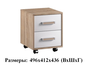 Спальня Бланка Тумба выкатная дуб сонома/ белый